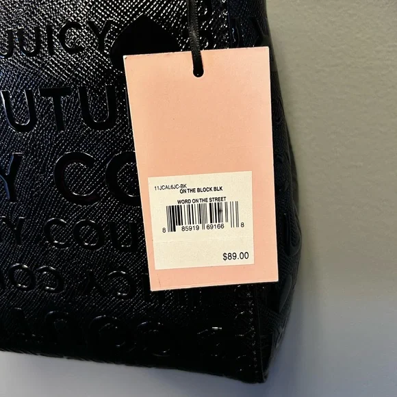 Juicy Couture Black Embossed Bag with Gold Accents - Picture 3 of 6